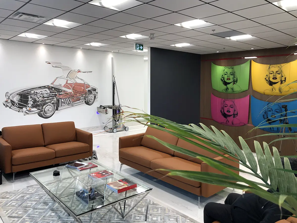 Porsche office print