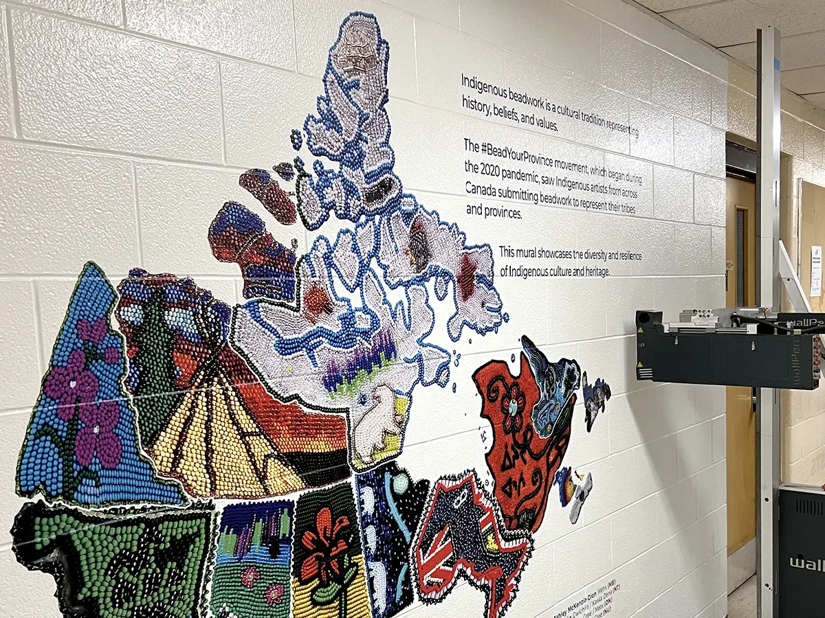 A stylized map with accompying text.