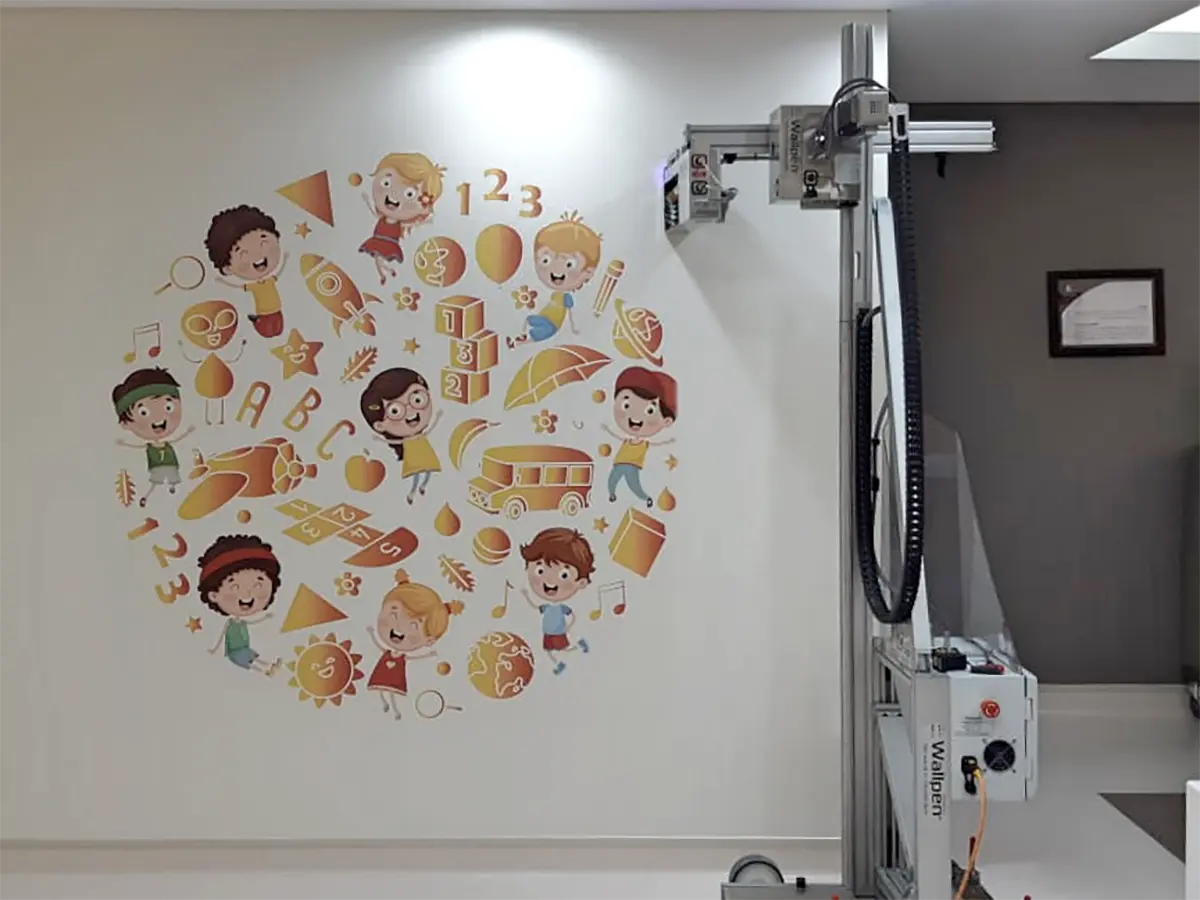 Kids illustration in medical office